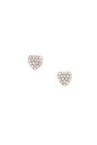 Forever21 Rhinestone Heart Stud Earrings