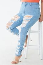 Forever21 Plus Size Distressed High-rise Skinny Jeans