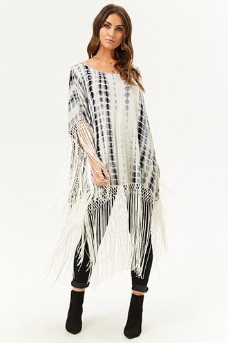 Forever21 Tie-dye Fringe Kaftan