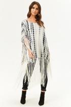 Forever21 Tie-dye Fringe Kaftan