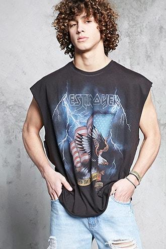 Forever21 Destroyer Graphic Muscle Tee