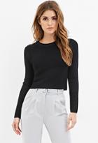 Forever21 Women's  Ribbed Knit Cropped Sweater