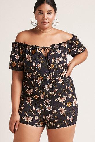 Forever21 Plus Size Paisley Floral Romper