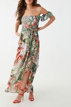 Forever21 Floral Off-the-shoulder High-low Dress