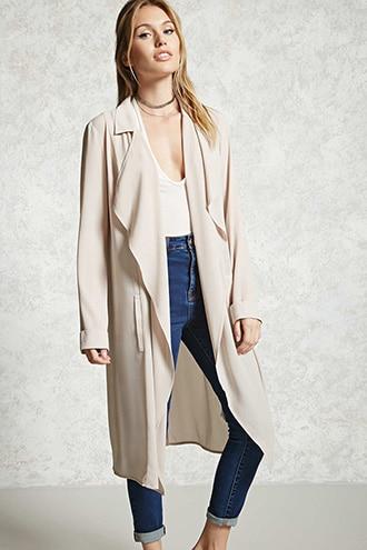 Forever21 Crepe Drape-front Jacket