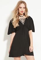 Forever21 Women's  Motel Rocks Lace-up Dress