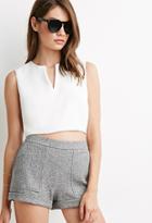 Forever21 Marled Woven Topstitched Shorts