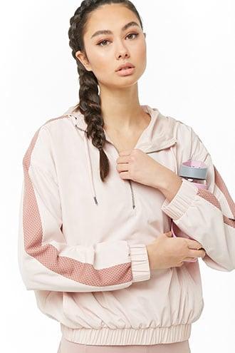 Forever21 Active Perforated Trim Windbreaker