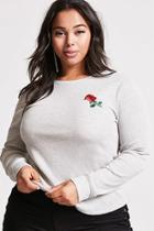 Forever21 Plus Size Rose Embroidered Top