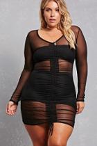 Forever21 Plus Size Sheer Ruched Dress