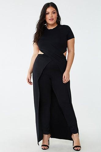 Forever21 Plus Size Cutout Crossover Top & Leggings Set