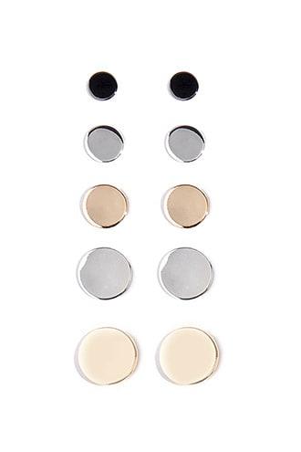 Forever21 Metallic Disc Stud Earring Set