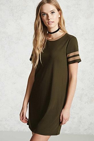 Forever21 Varsity Stripe T-shirt Dress
