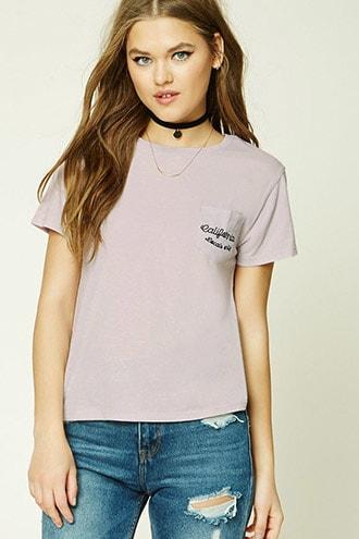 Forever21 Embroidered Graphic Tee