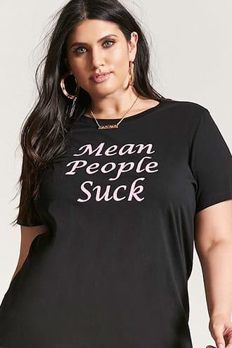 Forever21 Plus Size Happy Face Graphic Tee