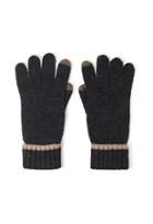 Forever21 Marled Knit Texting Gloves (charcoal/camel)