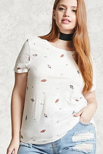 Forever21 Plus Size Rocket Print Tee