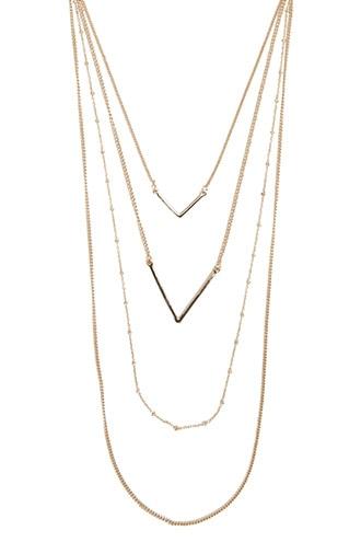 Forever21 Chevron Layered Necklace