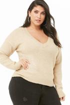 Forever21 Plus Size Textured V-neck Sweater