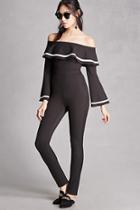 Forever21 Off-the-shoulder Flounce Jumpsuit