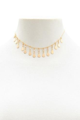 Forever21 Teardrop Charm Necklace