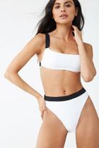Forever21 Contrast High-leg Bikini Bottoms