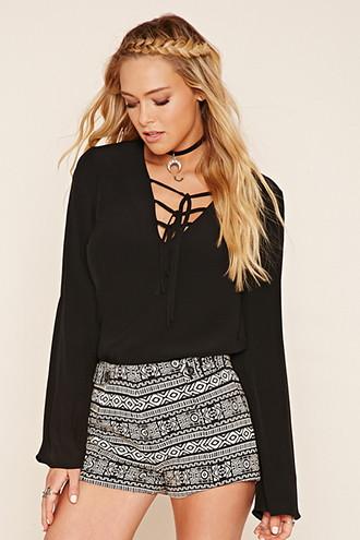 Forever21 Women's  Southwestern-patterned Shorts