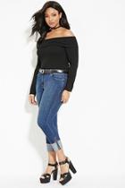 Forever21 Plus Women's  Plus Size Zippered-ankle Jeans