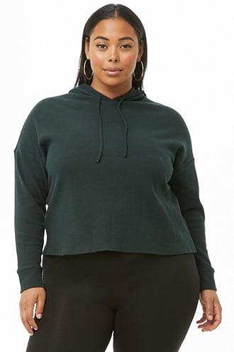 Forever21 Plus Size Brushed Hooded Top