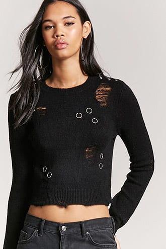 Forever21 Distressed O-ring  Top