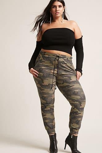 Forever21 Plus Size Camo Print Joggers
