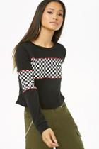 Forever21 French Terry Checkered Top