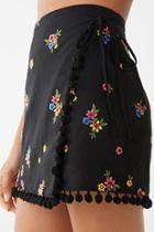 Forever21 Linen-blend Floral Mini Skirt