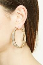 Forever21 Glitter Stripe Hoop Earrings