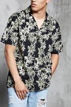 Forever21 Palm Tree Print Hawaiian Shirt