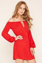 Forever21 Women's  Long-sleeved Gauze Dress