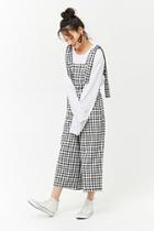Forever21 Gingham Tie-strap Overalls