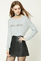 Forever21 Marled Knit Tres Beau Top