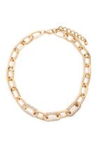 Forever21 Chain-link Rhinestone Necklace