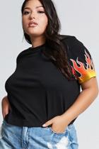 Forever21 Plus Size Flame Crop Top