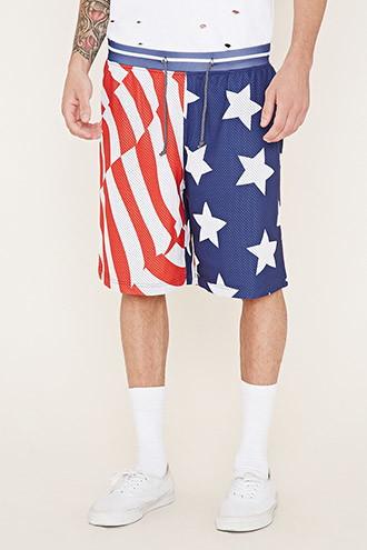 21 Men Men's  Reason Stars And Stripes Shorts