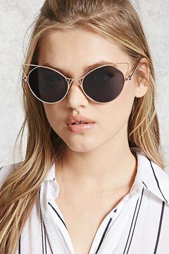 Forever21 Cat Eye Cutout Sunglasses