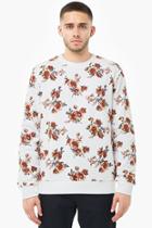 Forever21 Floral Fleece Knit Sweatshirt