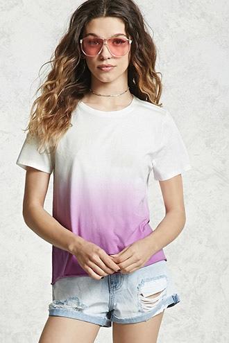 Forever21 Ombre Dye Boxy Tee