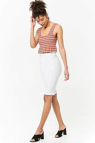 Forever21 Ruffle Bodycon Skirt