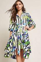 Forever21 Floral Stripe High-low Dress