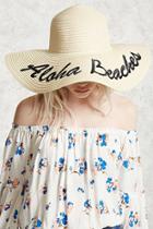 Forever21 Aloha Beaches Graphic Straw Hat