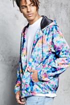 Forever21 Watercolor Hooded Windbreaker