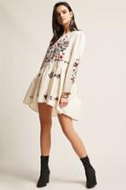 Forever21 Floral Embroidered Woven Tunic