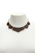Forever21 Statement Wood Block Necklace